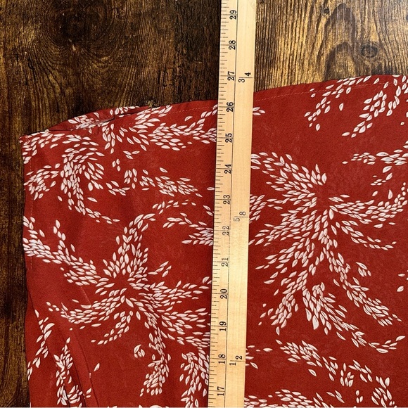 fun2fun Top Womens 2X Brown Floral Smock Shoulder Long Sleeve Blouse - Picture 10 of 10